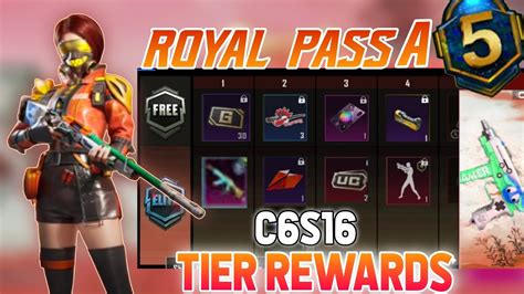 A5 ROYAL PASS C6S16 TIER REWARD S LEAK S PUBG MOBILE YouTube