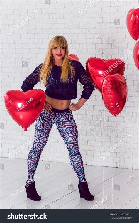 Sexy Mature Fit Athletic Woman Demonstrates Stock Photo Edit Now