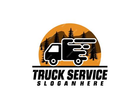 Premium Vector | Semi trailer truck logo