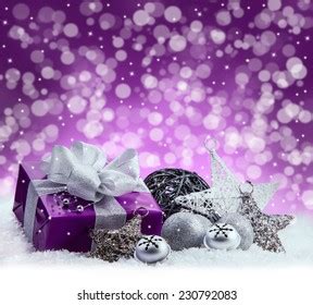 10 238 Christmas Purple Gift Silver Royalty Free Photos And Stock