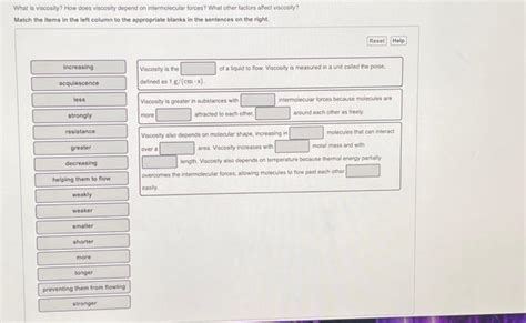 Solved What is viscosity? How does viscosity depend on | Chegg.com