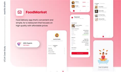 Food Market Food Delivery Mobile App Ui Kit Case Study Figma