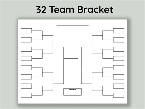 32 Team Bracket Template | Printable Templates Free