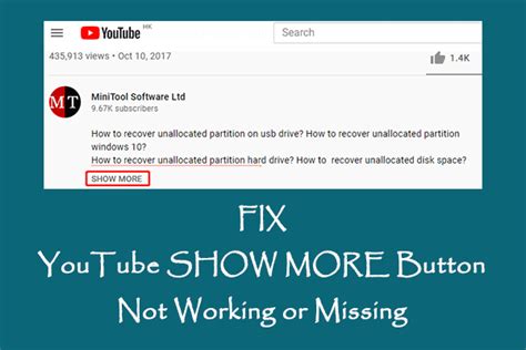 How to Fix YouTube SHOW MORE Button Is Not Working/Missing