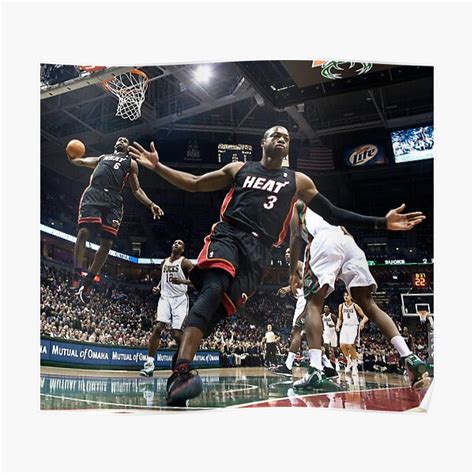 LeBron James Dwyane Wade Iconic Dunk Premium Matte Vertical Poster