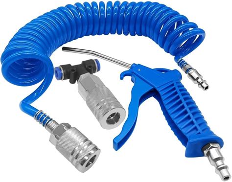 Beduan Air Blow Gun Kit With 16ft Long Pneumatic PU Hose Heavy Duty