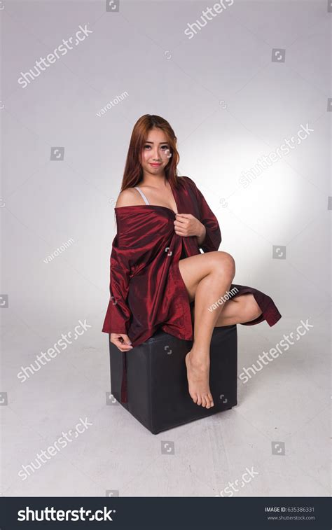 Sexy Asian Woman White Lingerie On Stock Photo Shutterstock