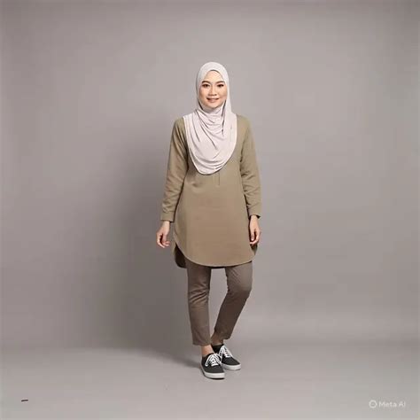 Inspirasi Outfit Cewek Pendek Hijab Bikin Tampak Jenjang Memesona Hot Liputan