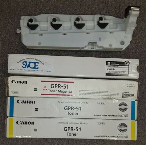 Canon gpr-51 toner, Complete Set & Bonus Toner Colletion Container ...