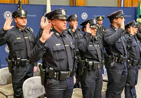 8 New Officers Join Ranks Of Worcester Police In Ceremony At City Hall