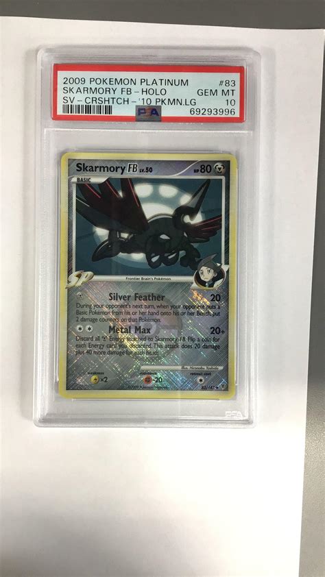 2009 Pokemon Platinum Supreme Victors 83 Skarmory Fb Holo Crosshatch