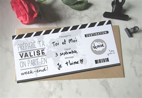 Carte Gratter Voyage Week End Vacances Ticket Embarquement Billet