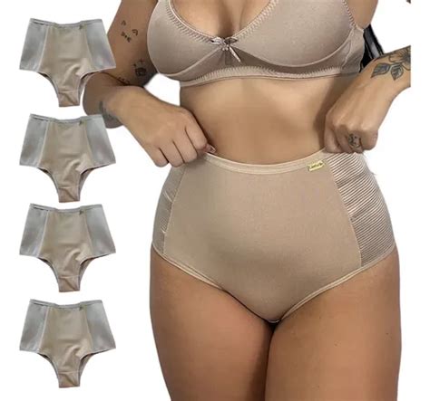 Kit Calcinhas Comprime Barriga Bege Nude Mercadolivre
