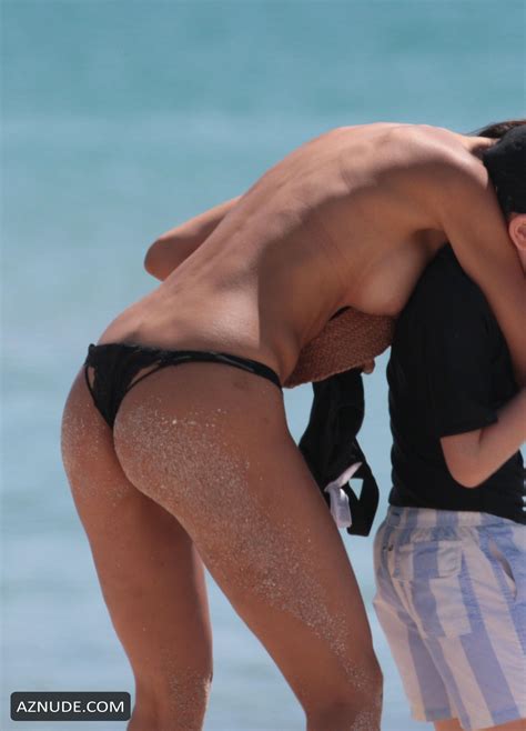 Patricia Gloria Contreras Sexy On The Beach In A Black Nike Bikini Aznude