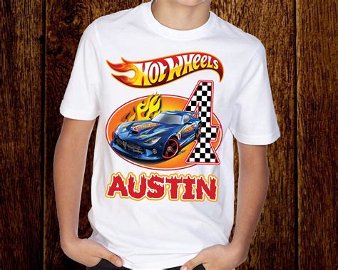 Hot Wheels Birthday T Shirts Hot Wheels Customize Birthday Tee Hot Wheels Personalize Birthd
