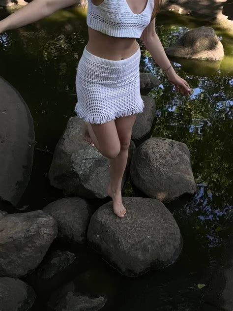 Mini Crochet Summer Skirt Beach Wear Bikini Cover Up Crop Top Etsy