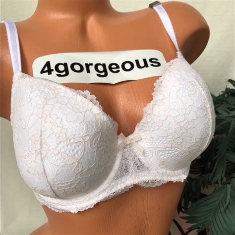 Victoria S Secret Intimates Sleepwear Vs Ddd Dream Angels Lined Demi White Nude Bra