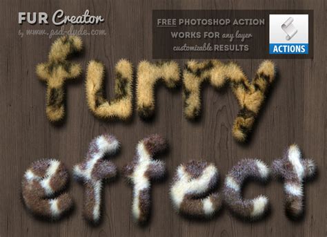 Photoshop Fur And Furry Effect Free Action Psddude