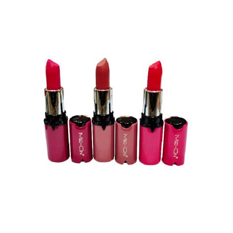 Me On Pack Of Professional Matte Look Lipsticks Pink Nude Red