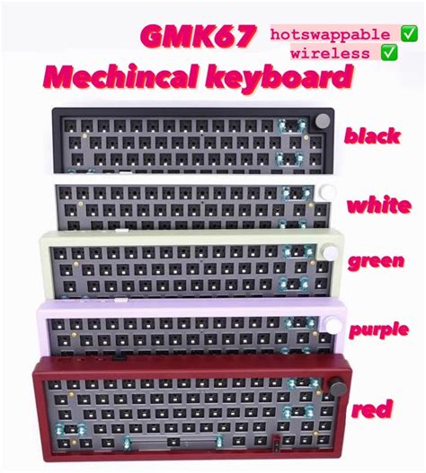 GMK67 65 Custom Mechanical Keyboard RGB Hot Swappable Gasket Mounted Bluetooth Computers