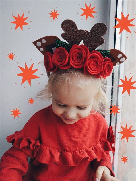 Новогодние аксессуары. Рожки оленя. Олень из фетра. | Заколки, Детская ...