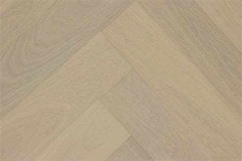 Prime Engineered Flooring Oak Herringbone Snow White Brushed Wax Oiled