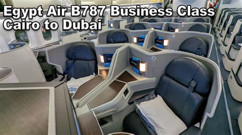 Ms Egypt Air B Business Class Cairo To Dubai Youtube