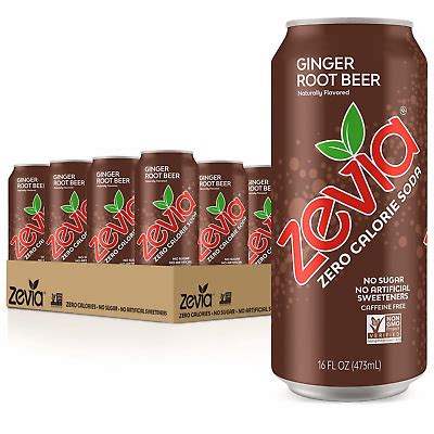 Купить Лимонад Zevia Ginger Root Beer Zero Calorie Soda 12 Fl Oz Cans