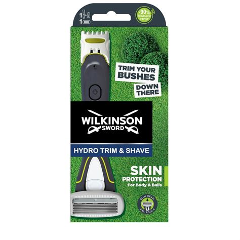 Wilkinson Hydro Trim Shave Body Balls Scheermes En Trimmer 1 Set