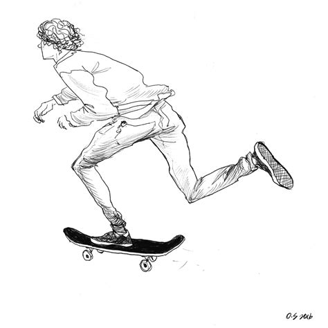 drawing of skateboarding 4