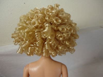 Vintage Nude Midge Doll Mattel Re Rooted Straight Leg Straight Waist Curly Blond