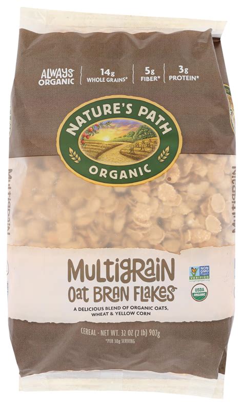 Nature S Path Organic Multigrain Oat Bran Flakes Cereal Oz Ecopac