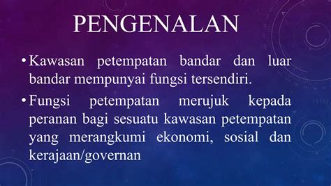 Fungsi Petempatan Bandar Dan Luar Bandar Ppt