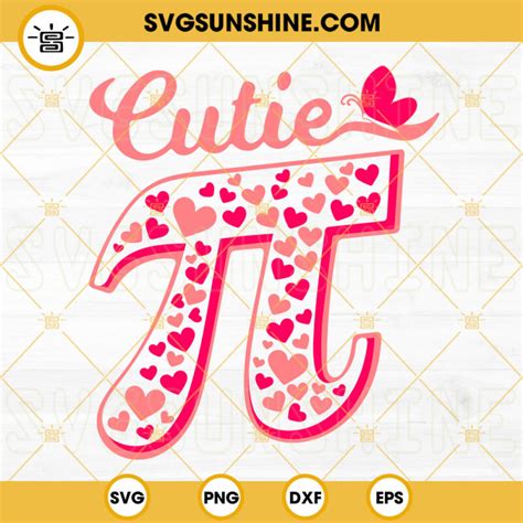 Cutie Pi Svg Pi Number Heart Svg Math Lover Svg Cute Happy Pi Day