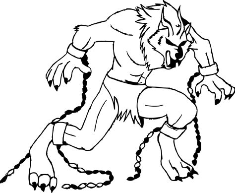 A Werewolf coloring page - Download, Print or Color Online for Free