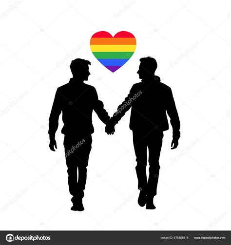 Pareja Gay Gay Amantes Pareja Silueta Vector De Stock Por Harperuki