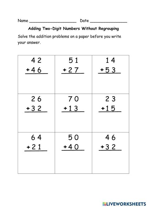 Adding Single Digits To Two Digit Numbers With Regrouping Year Worksheets Library