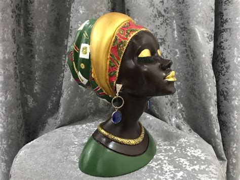 Afr Can Woman Bust Sculpture Etsy Canada Bust Sculpture Sculpture