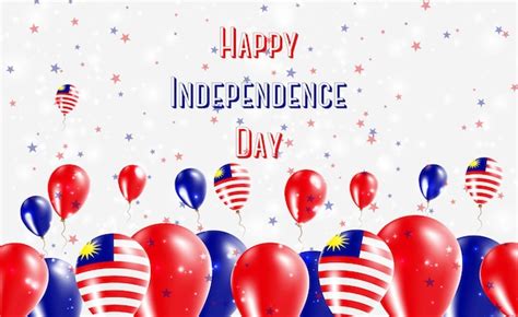 Premium Vector Malaysia Independence Day Patriotic Design Balloons