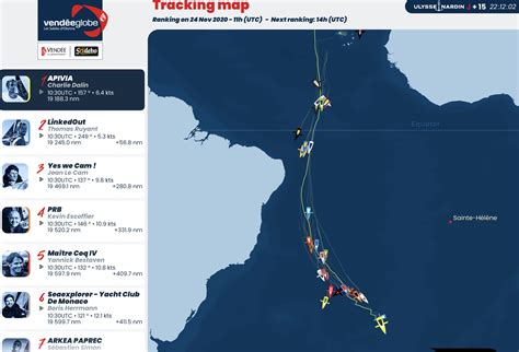 Vendée Globe Updates Positions And Tracking Map At Monday Nautica News