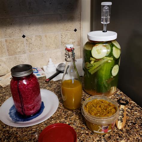 Purple kraut hot sauce jalapeño habanero serrano pepper mash and giant pickes r