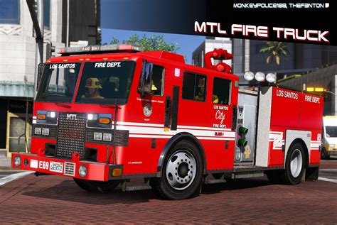 Mtl Fire Truck Improved Model Add On Liveries Template Gta5
