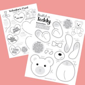 Cut and Paste Bunny Valentine Craft (FREE Printable) - Crafts on Sea