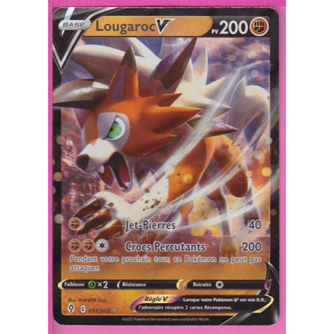 Carte Pokemon Lougaroc V Evolution Celeste Epee Et Bouclier Eb Fr