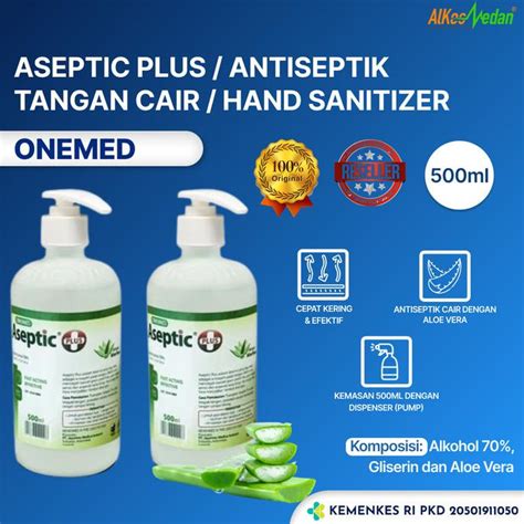 Jual Aseptic Plus Ml Onemed Antiseptik Tangan Cair Hand