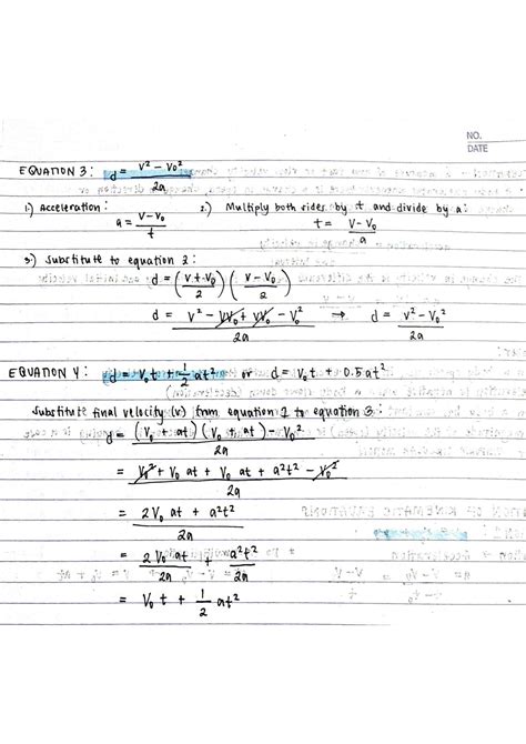 Solution Derivation Of Kinematic Equations And Examples Studypool