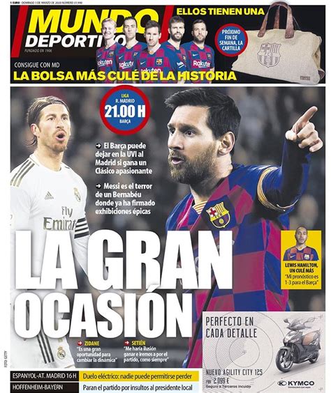 La Portada Del Diario Mundo Deportivo 01 03 2020