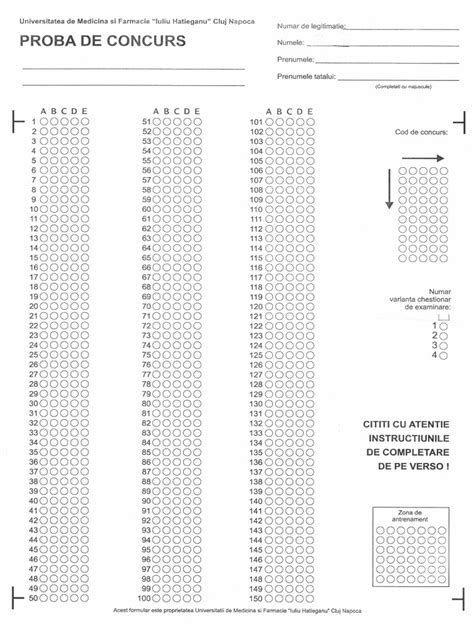 Borderou Umf Cluj Pdf