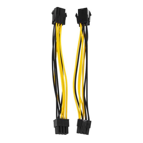 2 Pack Graphics Card 6 Pin To 8 Pin Pcie Adapter Power Cable Gpu Video Graphics Card Power