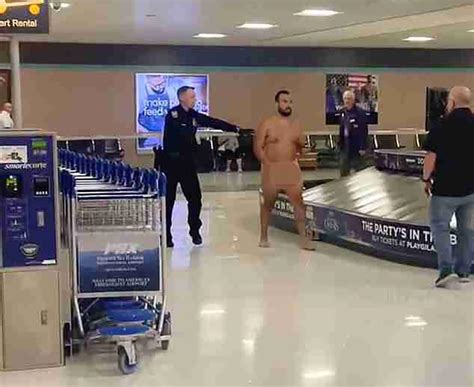 Bizarre Footage At Phoenix Shows Airport Worker Strips Nude At Baggage